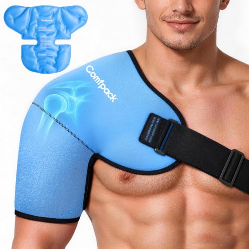 Comfpack Large Shoulder Ice Pack Wrap&Brace for Rotator Cuff Cold Therapy