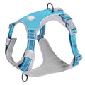 Huntboo No-Pull Dog Harness, Fully Reflective Vest with 2 Leash Clips, No-Choke, Adjustable, Breathable & Durable for Small, Medium & Large Dogs Walking, Training, Running (Teal Blue, L)