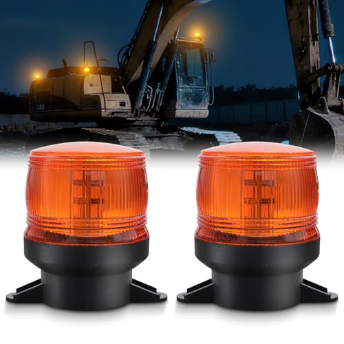 2PCS Amber Emergency Strobe Lights, Universal Flashing Warning Lights