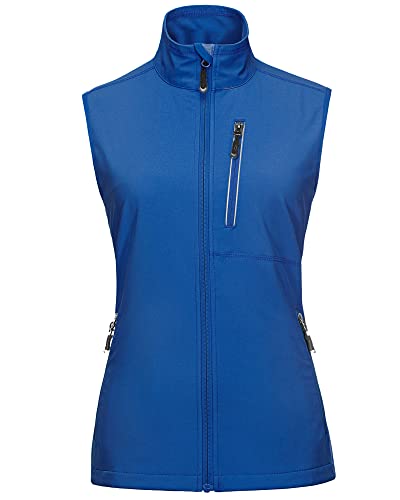 33,000ft Women's Lightweight Running Vest with 6 Pockets for Travel Golf - color: Azure, size: Small