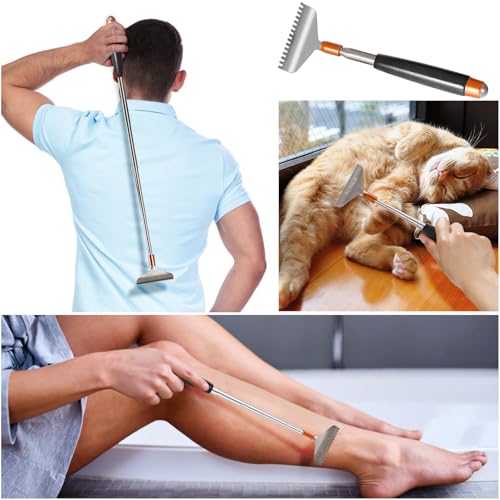 Back Scratcher Detachable Claws with Massage Roller - color: Black, size: L&S