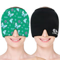 Migraine Relief Cap, Soothing Headache Ice Face Mask Products - color: Black+green