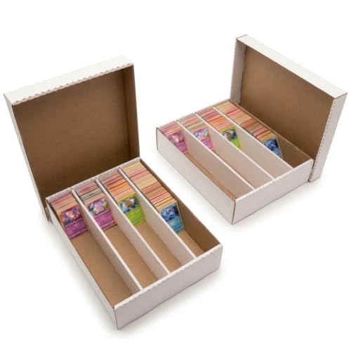 Trading Card Storage Box, 2-Pack, 3200 Count Monster Box, Woodhaven