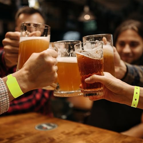 100pcs Vinyl Wristbands,Disposable Waterproof Wristbands(Color :Yellow) - color: Yellow