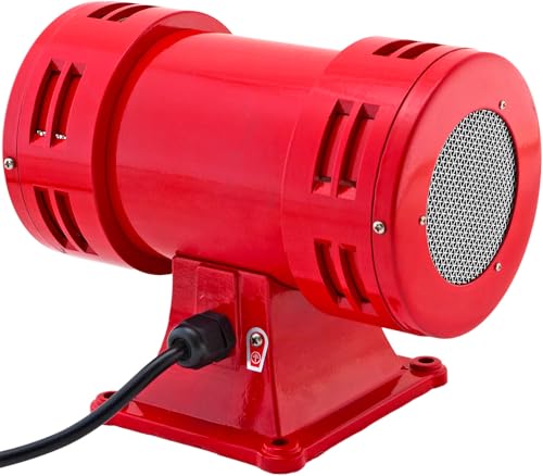 Vixen Horns Super Loud Air Raid Siren, Industrial Alarm with 120V AC Motor 116 dB, 1600 ft Range, Omnidirectional 360° Coverage | Fire/Tornado Siren Horn with Heavy-Duty Electric Motor, VXS-1050AR - size: 116 dB - Range 1600 ft - HEAVY-DUTY
