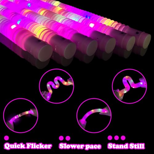 12-24 PCS Pink Glow Sticks Halloween Party Favors Toys for Kids Adults - style: Pink