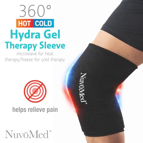 NuvoMed Reusable Hot & Cold Gel Pack Wrap – Flexible Hydra-Gel Compress, Microwave & Freezer Safe, 360° Coverage for Knee, Elbow, Ankle, Wrist & Calf (Extra Large) - size: Extra Large