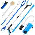 CAidRE 7PC Hip Kit, Hip Kit for Seniors Total Hip Replacement Prime, Mobility Aids with Reacher Grabber,Shoe Horn,Sock Aid,Leg Lifter,Shower Brush,Back Scratcher,Car Handle Assist for Surgery Recovery
