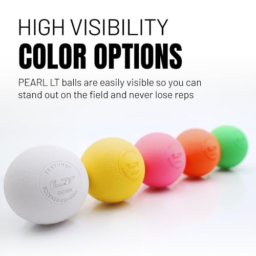 Pearl LT Textured Lacrosse Balls by Guardian Innovations, 10 Pack - SEI Certified Meet NOCSAE Standards for Games. Official Game Balls of Top NCAA Programs, Tournaments and Leagues - Neon Green