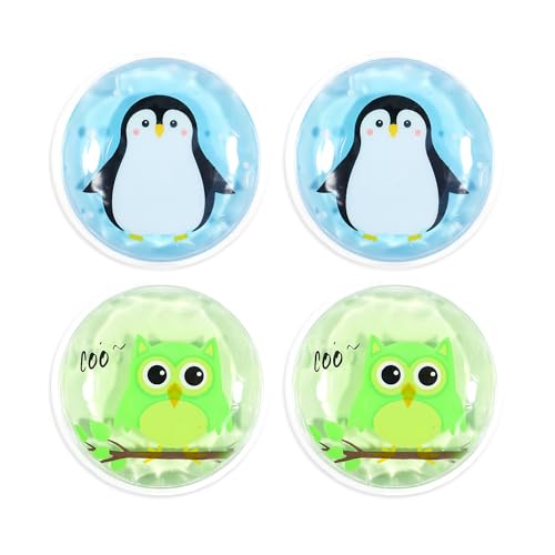 Hot and Cold Eye Pads, Reusable Eye Patches - color: Penguins+owls