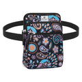 HUA ANGEL Multifunctional Fanny Pack for Men & Women Lightweight Waist Bag with 3 Zip Compartments, Cross body bag for Running Walking Sport Travel - color: Paisley flowers