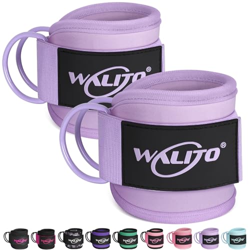 Ankle Straps for Cable Machines, Leg Straps for Glute Kick Back Accessories - color: Macaron Purple