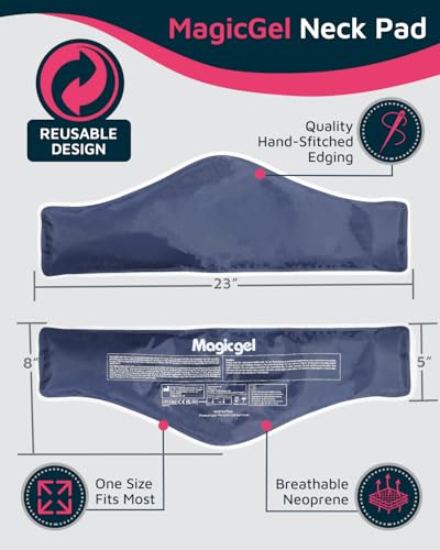 Magic Gel Neck Ice Pack - Shoulder Ice Pack - Cooling Neck Wrap - Cooler Ring - Flexible and Reusable Cold Pad - Lightweight & Comfortable - One Size Fits Most (Gray) - color: Neck Ice Pack - Grey