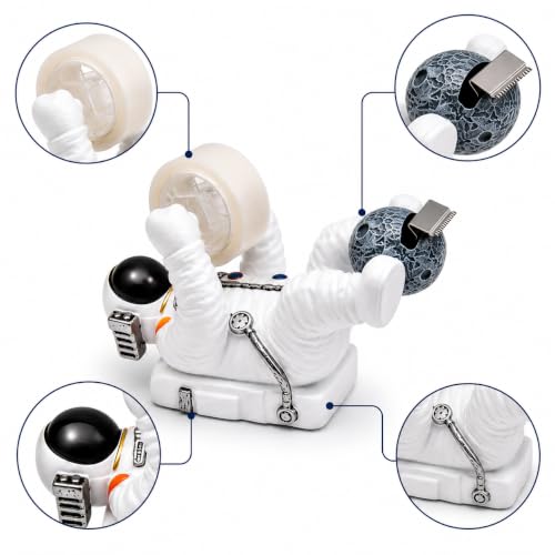 Astronaut Tape Dispenser, Desk Accessory, Ideal Gift for Office or Classroom, 3.75 Inches