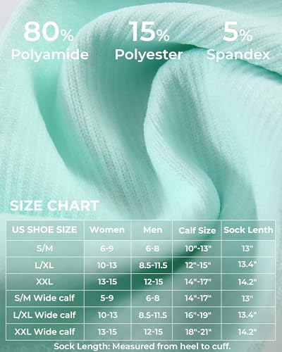 FITRELL 15-20mmHg Compression Socks for Women & Men 4 Pairs - color: Pink+light Blue+yellow+white, size: Small-Medium