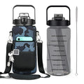 Half Gallon Water Bottle with Sleeve, 64OZ Motivational Water Bottle - color: Camouflage
