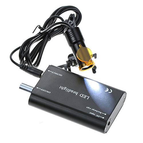 5W Waist Hanging LED HeadLight with Plastic Clip for Magnifier (Black) - color: Black