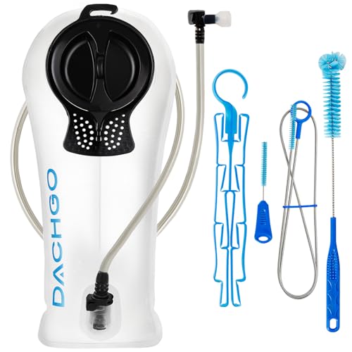 Hydration Bladder, 1.5L 2L 3L Water Bladder for Hiking Backpack, BPA-Free & Taste-Free Hydration Water Reservoir, Camping Cycling Running - color: Clear White with Cleaning Kit, size: 3L