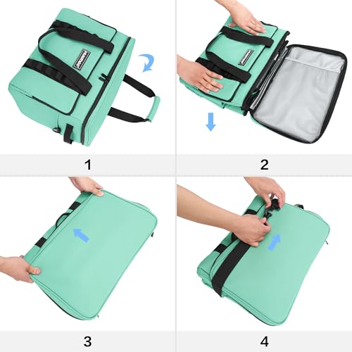 Hulongo Soft Sided Insulated Cooler Bag, 32L - color: light green