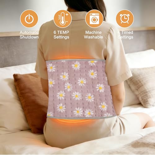 Electric Heating pad for Back Neck Shoulder Knee Arms Legs - color: Littledaisy, size: 24"x12"