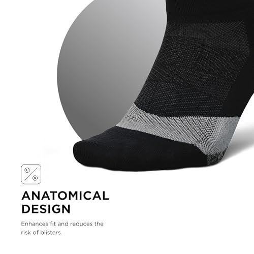 Feetures Elite Light Cushion Mini Crew Sock - color: New Black (1 Pair), size: Medium