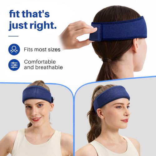 Cooling Gel Headband, Headache Ice Pack Head Wrap for Migraines, Reusable Hot and Cold Pack, Hot Flash Relief, Stress & Tension Soothing Relief