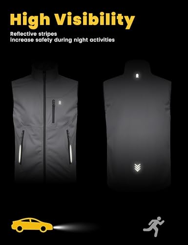 Little Donkey Andy Men's Lightweight Golf Vest Outerwear - color: Reflective Gray, size: Large