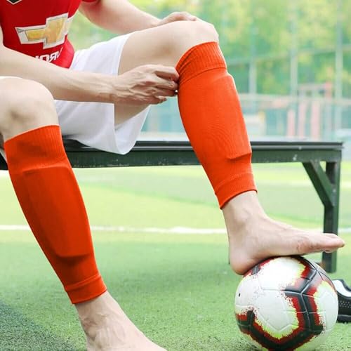 COUVER Unisex Long Leg Compression Sleeves - color: Orange, size: Large