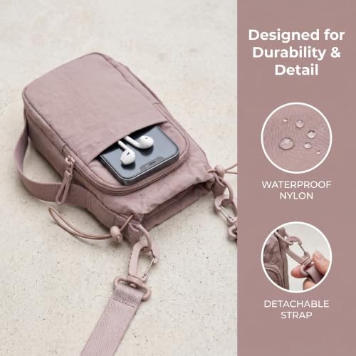 Bokelai Water Bottle Holder Bag with Strap Lightweight Crossbody Carrier Sling Bag for Hiking Camping Travelling Water Bottle Sleeve Gym Accessories - color: Pink