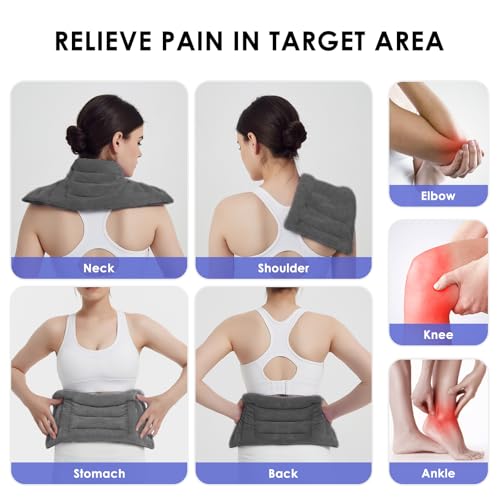 Microwave Heating Pad for Pain Relief, 8 x 18 Grey - color: Heat Pad04 -Grey