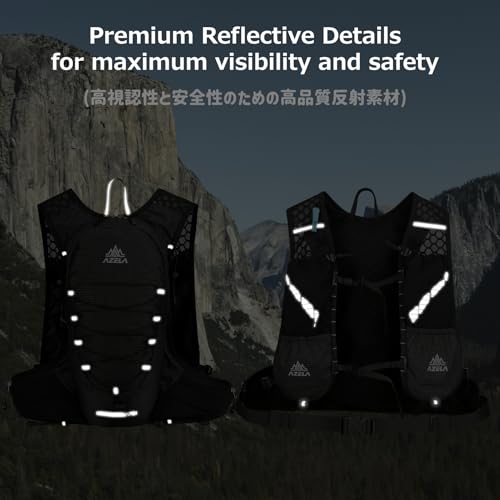 Azarxis Hiking Hydration Pack Running Backpack 18L Daypack Vest Lightweight for Women Men Cycling Biking Trail Race Rave (Black - Only Backpack) - color: #2 Black (18l) - Only Backpack