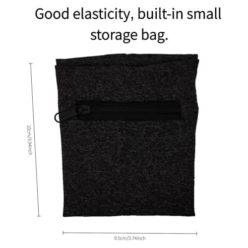 Unisex Zipper Wrist Wallet, Stretch Spandex Wristband Pouch Sweatband, Portable Wrist Purse for Running Jogging Hiking Gym Fitness Travel, Holds Keys Cash Small Items - color: Pink