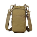 Water Bottle Holder with Strap, Crossbody Sling Bag for Walking Hiking - color: Olive Green