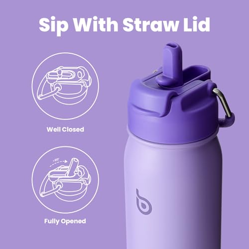 BOTTLE BOTTLE 16 oz Sports Water Bottle with Pills Holder Purple - color: purple
