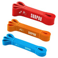 SUNPOW Pull Up Assistance Bands Set of 5 Resistance Heavy Duty Workout Exercise Stretch Fitness Bands Assist Set for Body, Instruction Guide and Carry Bag Included - color: Multicolor（15-135lbs）