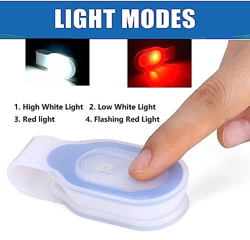LED Flashlight Clip On Flashlight Nursing Night Light Clip Hands Free Rechargeable Safety Night Shift Lights for Outdoor Sports - color: Blue