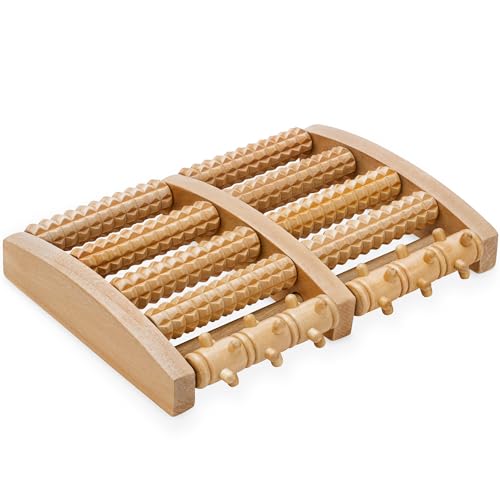 Foot Massager, Plantar Fasciitis Relief, Wooden Massage Roller, Arch Shape - style: Wooden Massage Roller