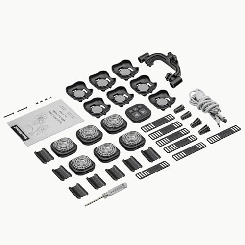 Luvan Smart Bike Light with Remote Controller - Sync Front & Rear LED Light Set, 5 Night & Daytime Mode | Turn Signals | Brake Lights, Rechargeable Bicycle Light for Night Riding, Dog, Running,Scooter - color: 6pcs Lights + Remote Controller