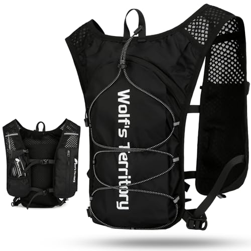 Breathable Hydration Vest with 1L Bladder, Reflective Details & Adjustable Fit for Running, Cycling & Hiking