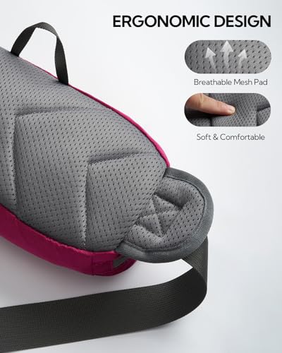 WATERFLY Water Bottle Fanny Pack, Hiking Hydration Belt for Women Men - color: Rose Red