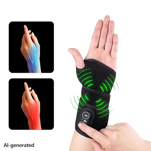 Cordless Wrist Heating Pad Massager – Heat & Compression Function