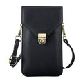 Small Cell Phone Purse, Synthetic Leather Crossbody Bag Dual Pockets Card Holder Neck Pouch with Adjustable Strap for iPhone X Xr 8 7 6s Plus, Galaxy S10 S9 S8 Plus, LG G8 ThinQ, Black - color: 02 Black
