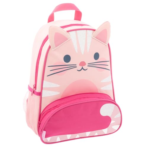 Stephen Joseph Little Sidekick Backpack, Toddler Backpack for Little Kids, Daycare and Preschool, Pink Cat - color: Pink