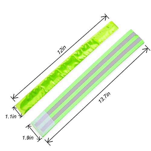 4PCS Reflective Running Gear, High Visibility Bands for Wrist Ankle Arm Leg