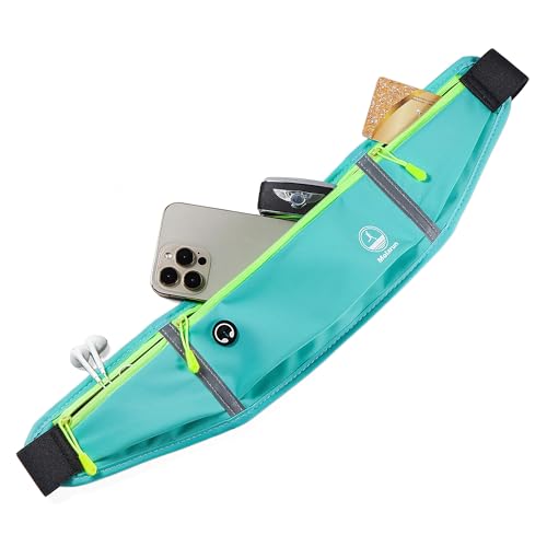 Running Belt Slim Fanny Pack Jogging Pouch Phone Holder Waist Pack - Cyan - color: F Blue Green