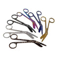 Bandage Scissors 5.5" Long Set of 6 Nurse Vet Tech Gift Made of Stainless Steel with Colorful Patterns First Aid Used For Cutting Gauze Tape Clothing Bandages Vet Wrap Adhesive Removal (Set 10) - style: Set 10