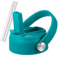 RRegeny Straw Lid for Hydro Flask Wide Mouth 32 40 oz, Lids with Flexible Handle compatible with HydroFlask, Replacement Sports Flex Cap Wide Mouth Top - color: Laguna Blue