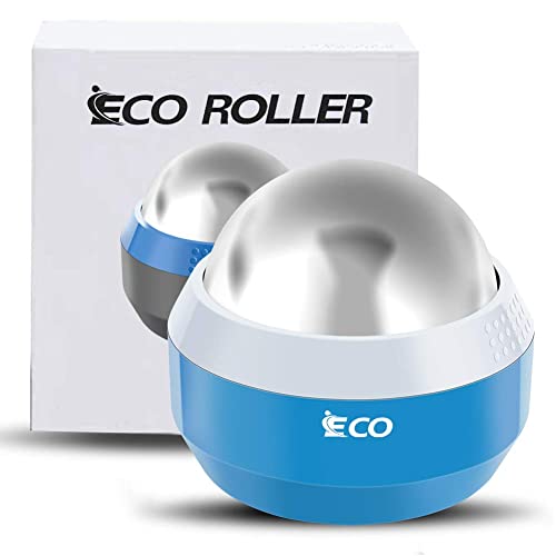 iECO Massage Ice Roller Ball Cold & Heat Therapy Plantar Fasciitis Roller - color: Blue & White