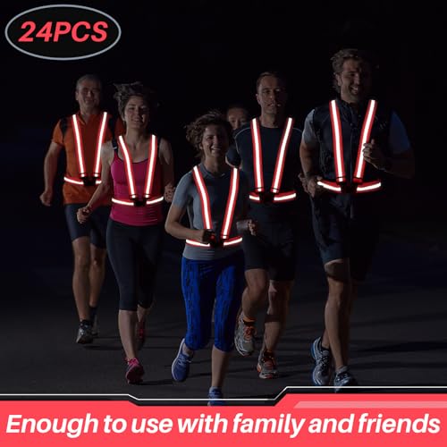 Hercicy Reflective Running Vests, Safety Vest Straps - color: Red