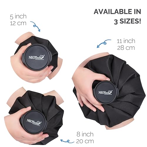 Neotech Care Ice Bag with Screw Top Lid (Black, 5 inch) - color: Black, size: 5 Inch